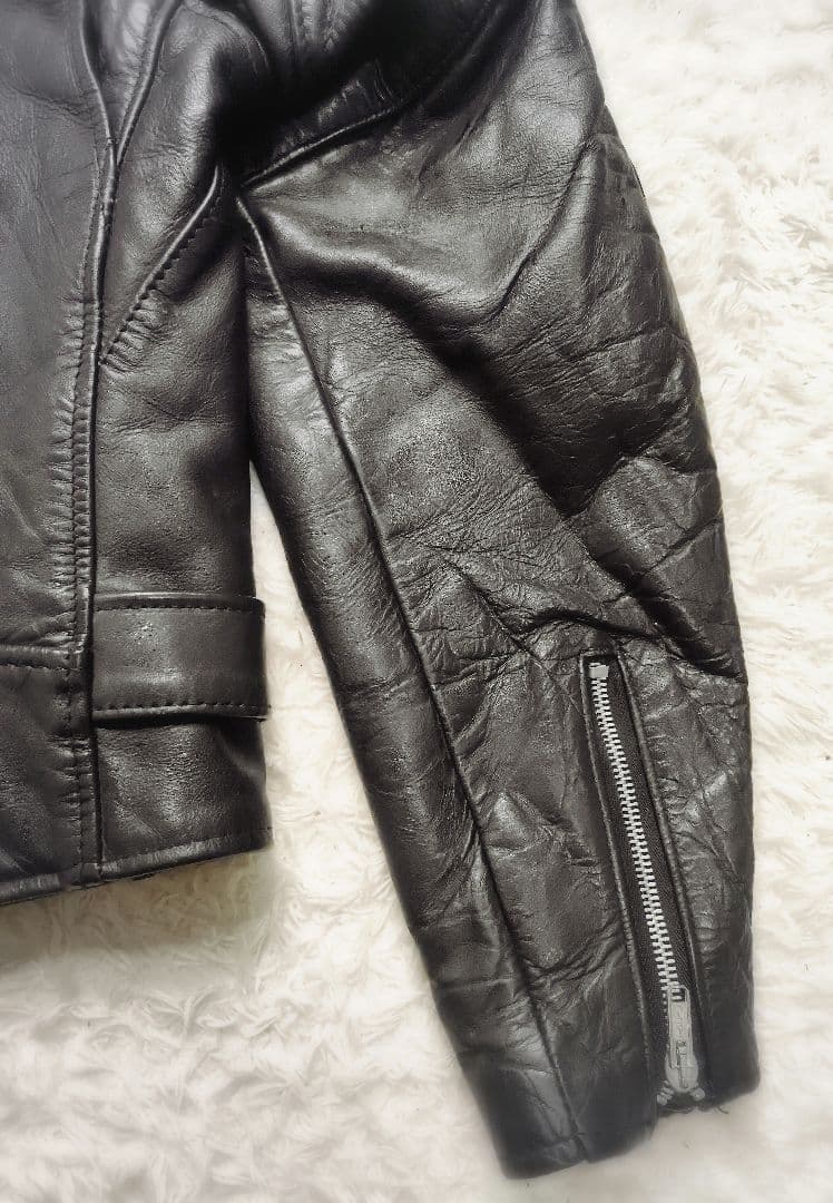 Schott 618 レザー ダブルライダースジャケット 38 バイカータグ後期