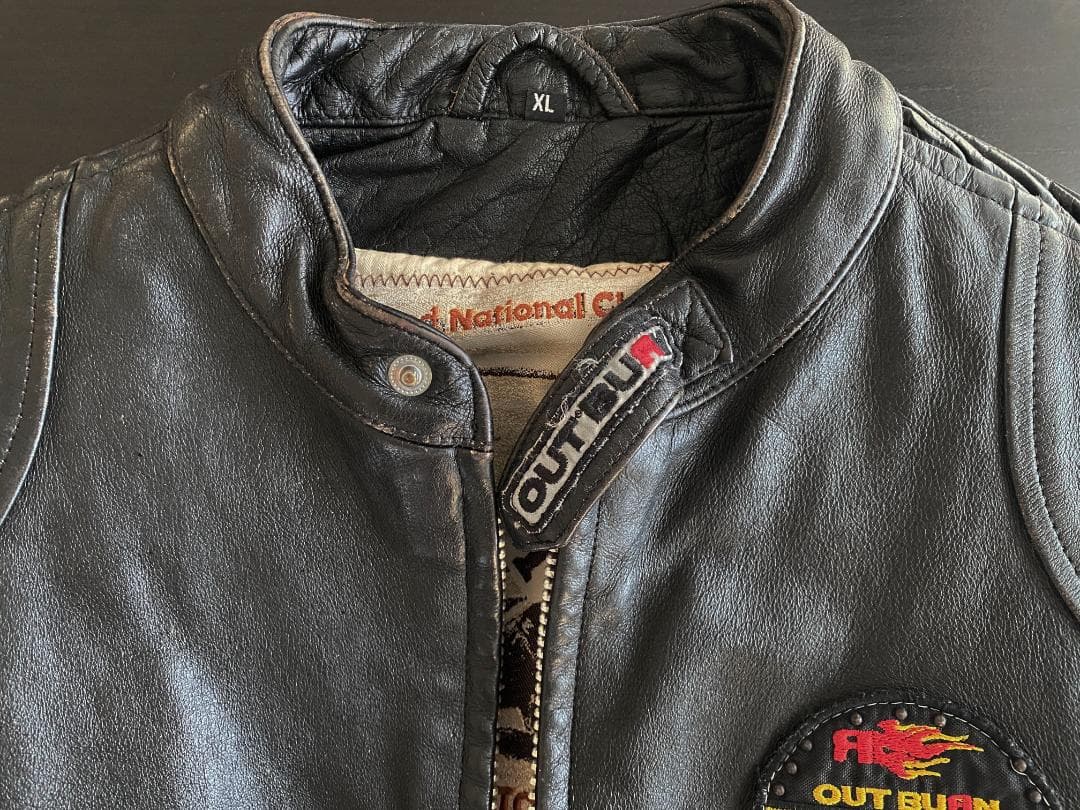 【貴重品】out burn アウトバーン　ライダース　レザー　　No.20