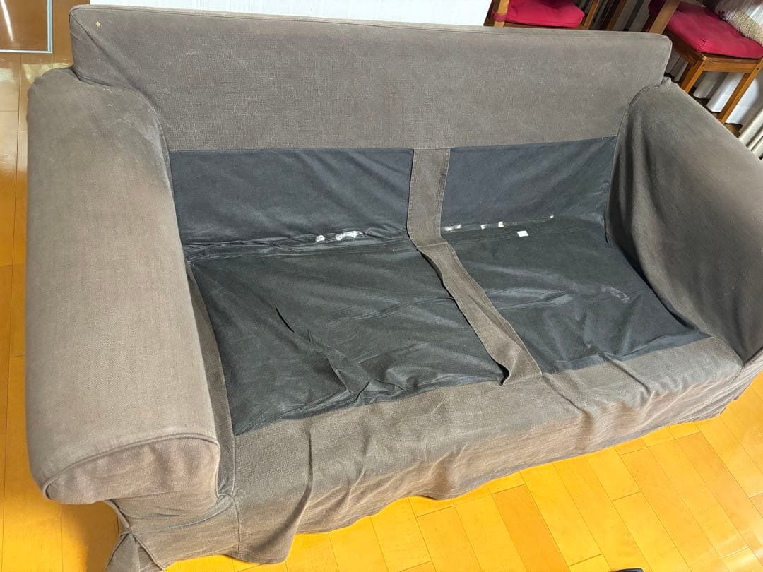 IKEA ソファ　エークトルプ　カバー　茶色