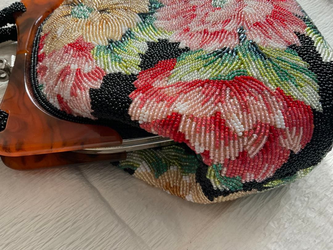 ビーズ刺繍 和装用バッグ　卒業式