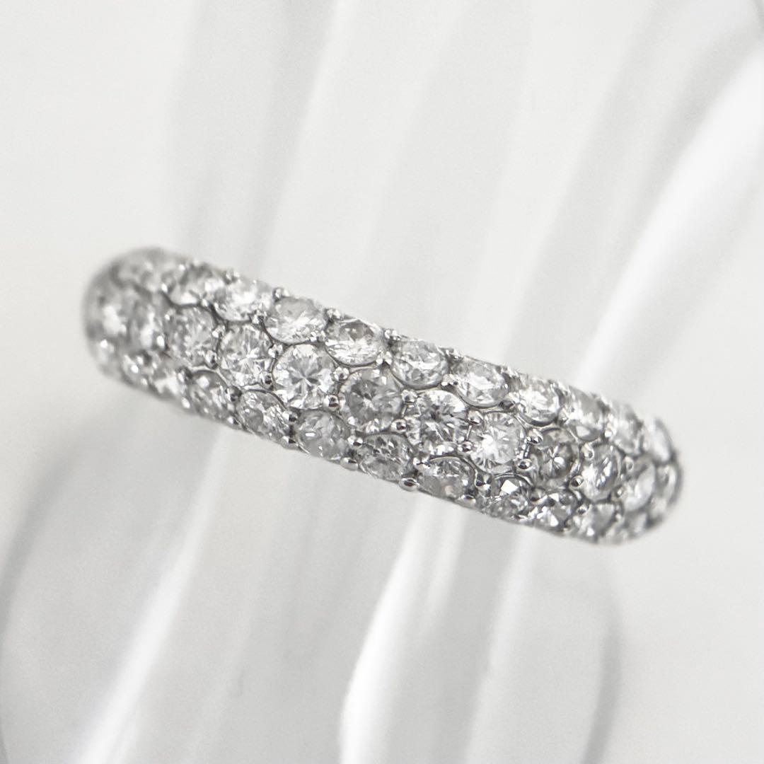 Pt950 天然 ダイヤモンド 1.00ct パヴェリング
