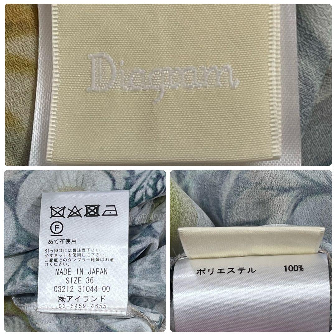 ダイアグラム サラサフラワーワンピース 36 Aライン　ゆったり　ティアード