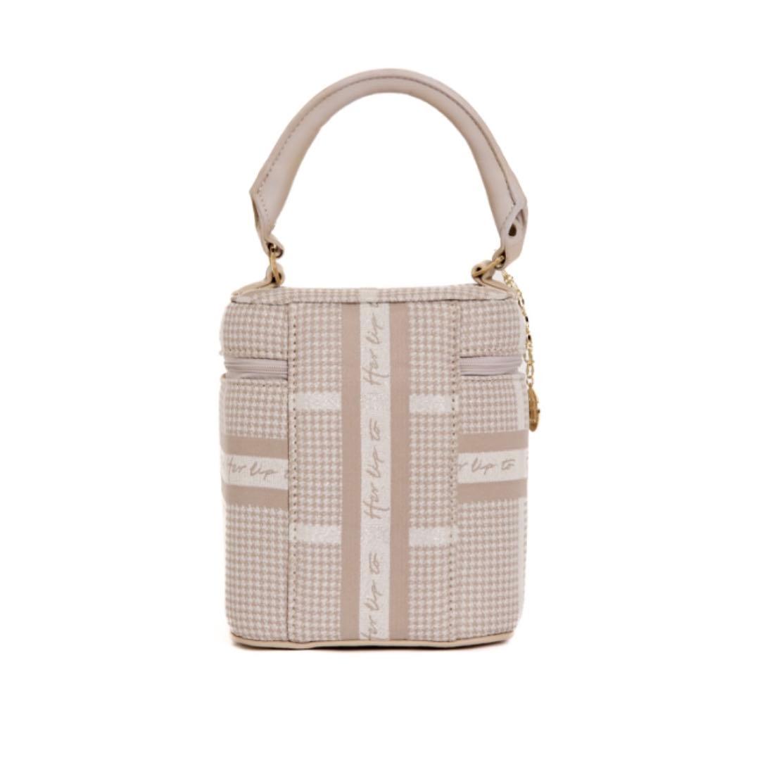 バッグ herlipto Jacquard Vanity Bag nude pink