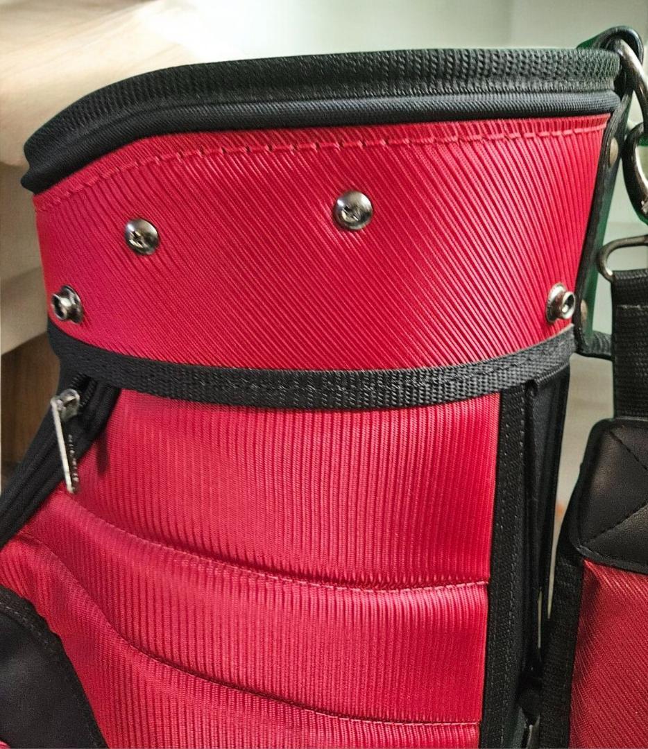 送料無料/美品　TOURSTAGE 軽量タイプキャディバッグ RED