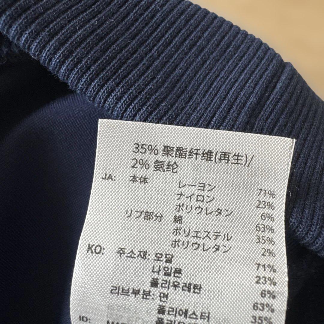 【美品】adidas ジャージ ジップアップ　ネイビー S