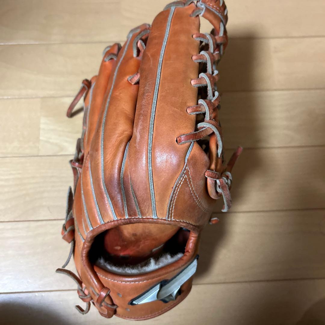 オレンジ レザー 硬式グローブ