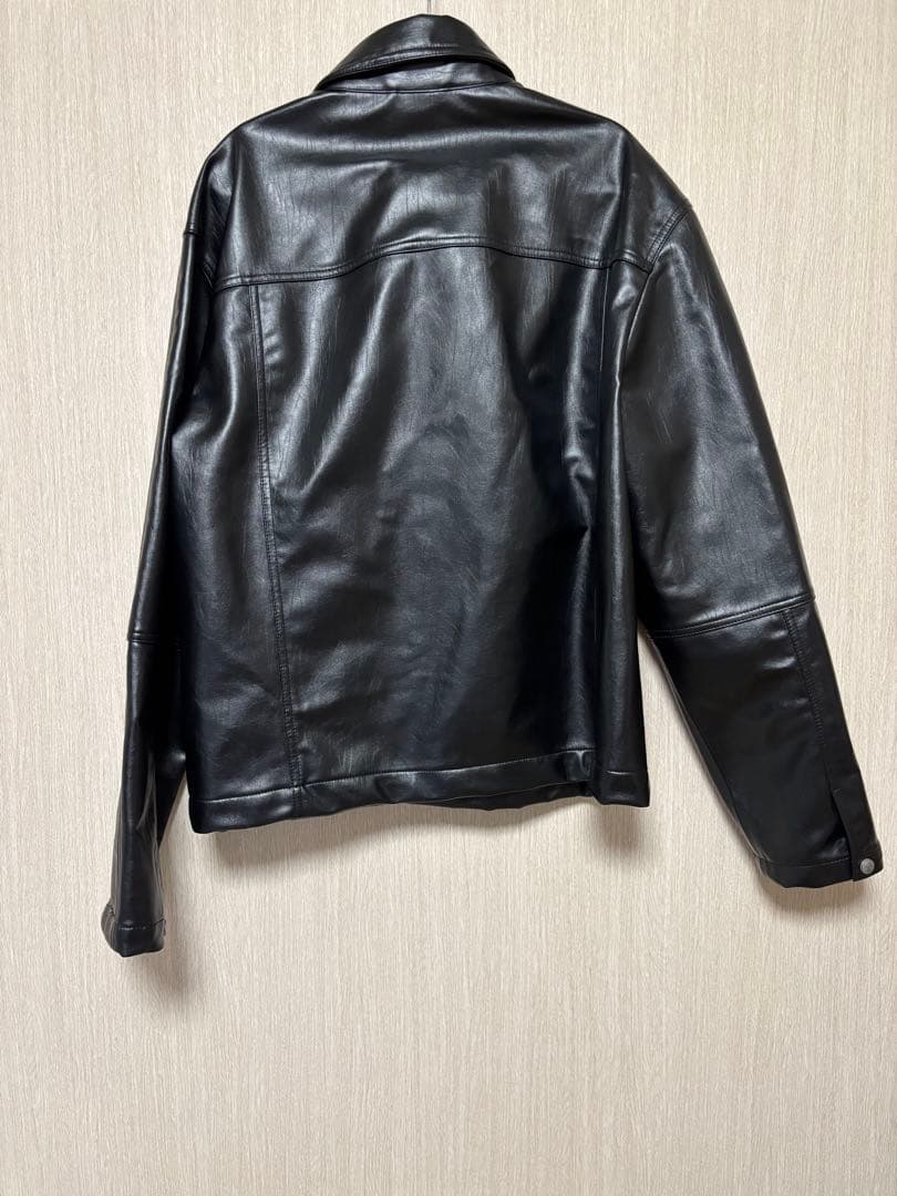 ZARA ザラ レザーシャツ レザージャケット XLサイズ ブラック