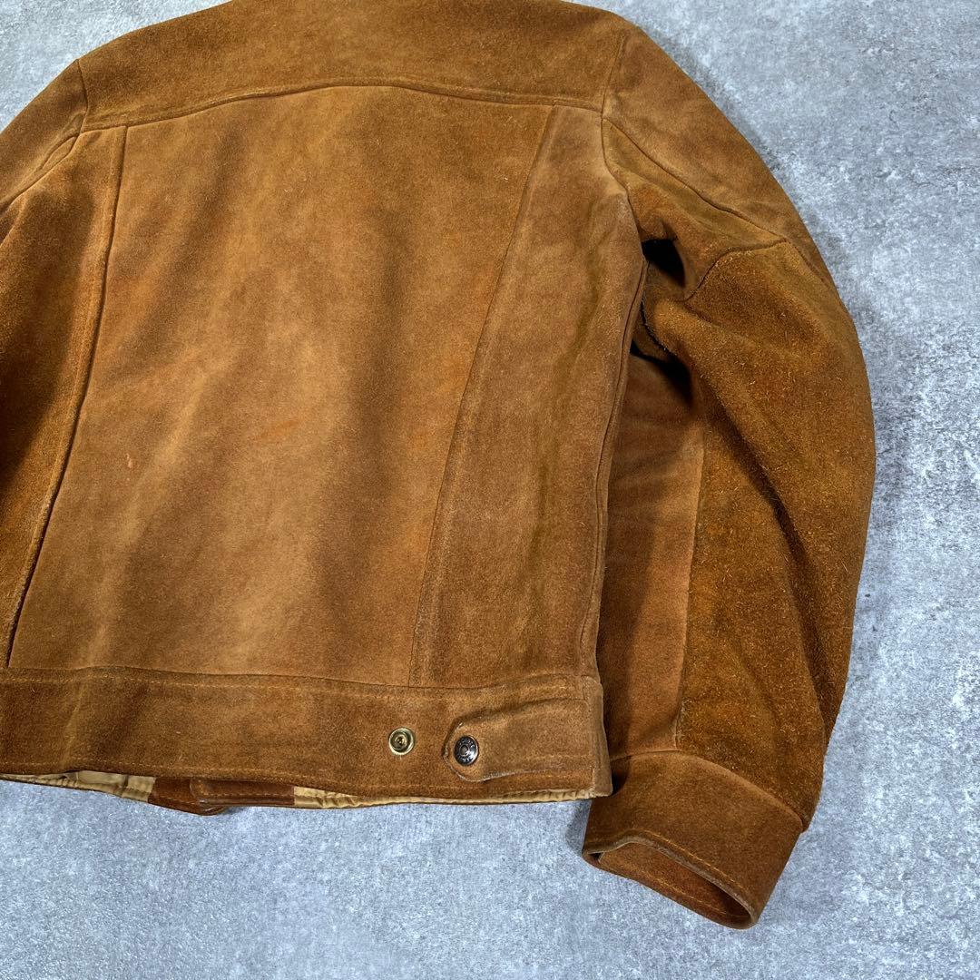 USA製　Schott スエード　トラッカージャケット　38 スナップボタン