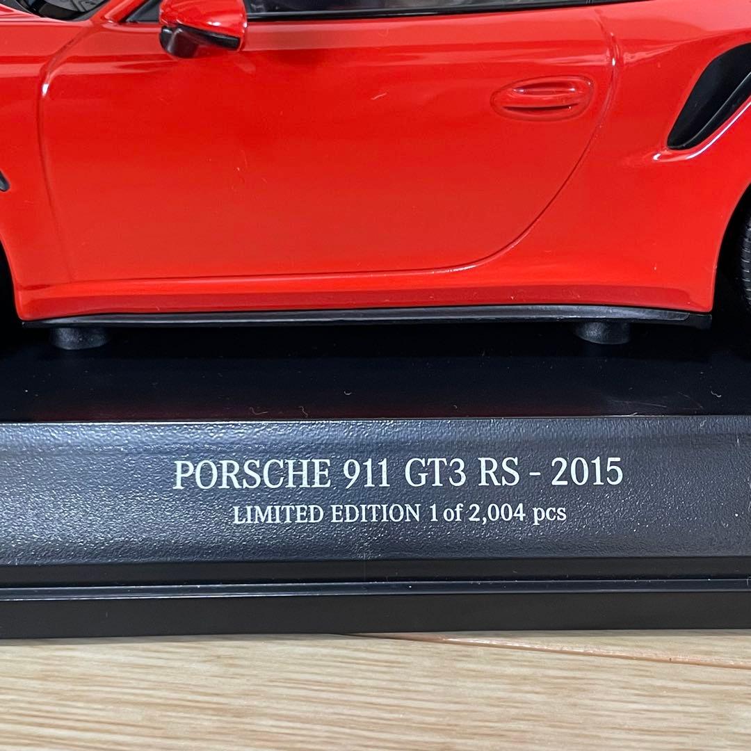 ミニチャンプス 1/18 ポルシェ 911 GT3 RS 2015 ラバオレンジ