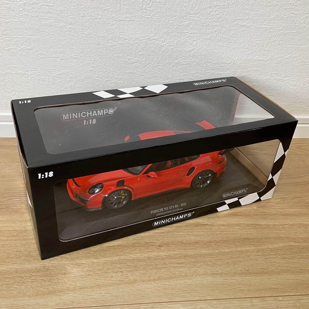 ミニチャンプス 1/18 ポルシェ 911 GT3 RS 2015 ラバオレンジ