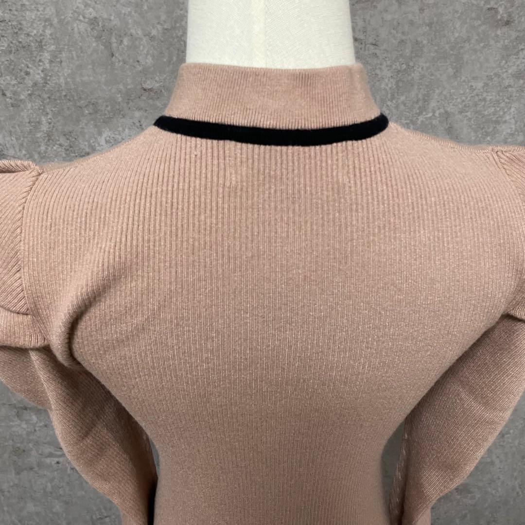 LILY BROWN 新品 ニットワンピース ロング パフスリーブ 定価1.7万
