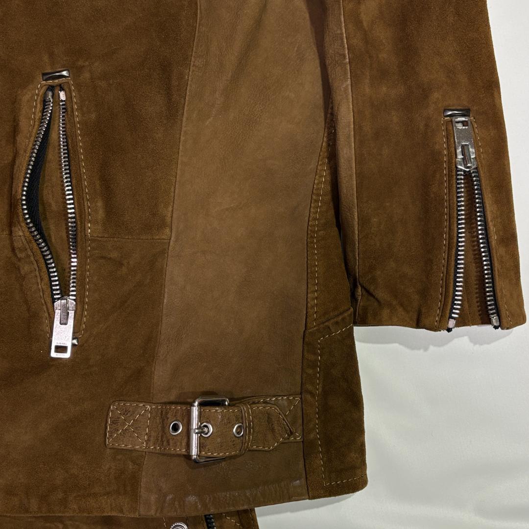 ✨美品✨DIESEL ディーゼル ゴートスキン スエード切替 ライダース S