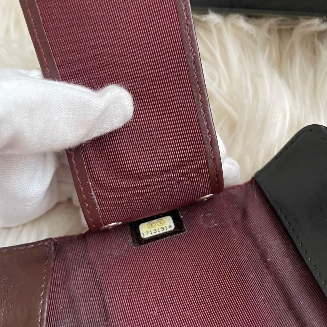 シャネル CHANEL キーケース カードケース ココマーク マトラッセ 黒