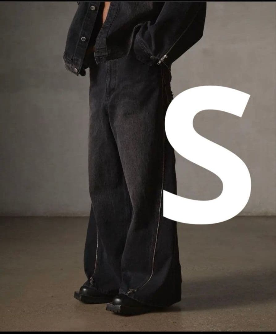 GRANCY ZipDesign Buggy DenimPants Sサイズ