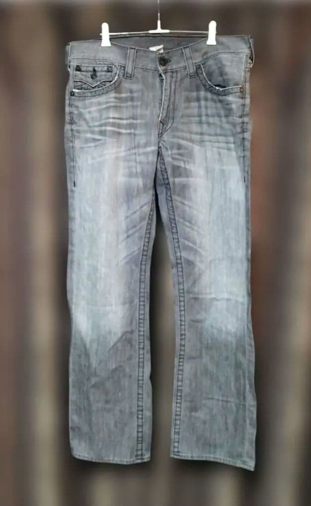 TRUE RELIGION トゥルーレリジョン ブラック グレー デニムパンツ