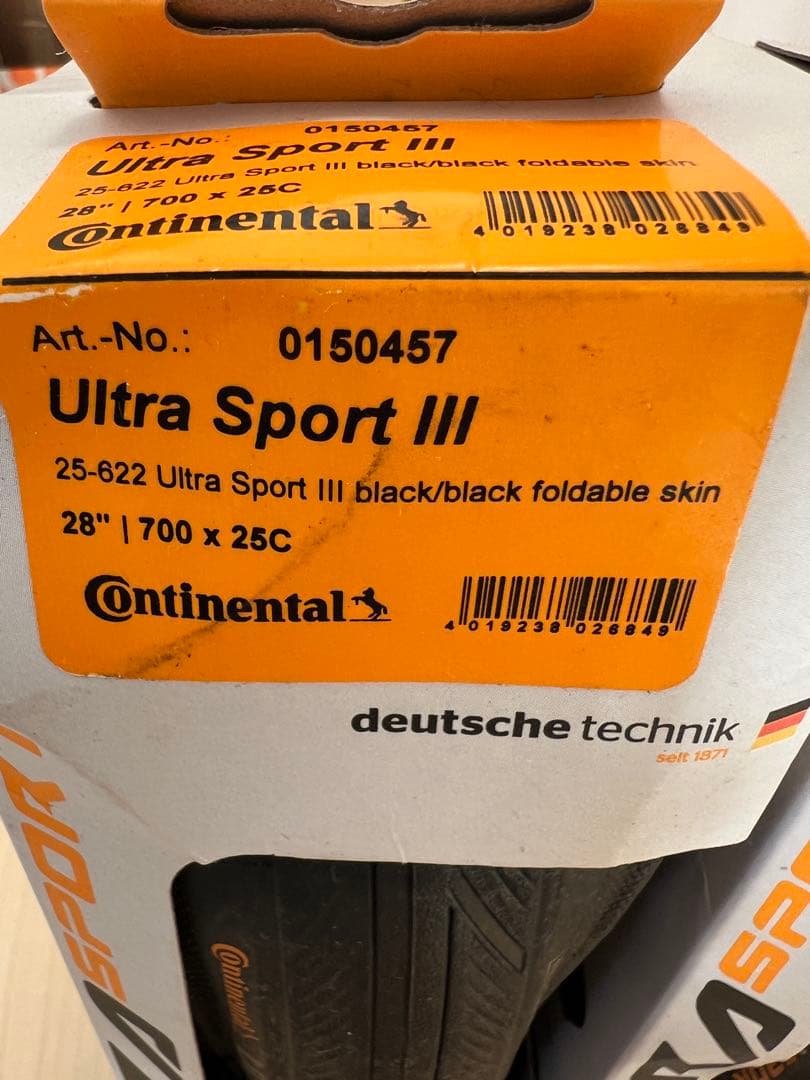 新品　Continental UltraSport III 700 x 25C