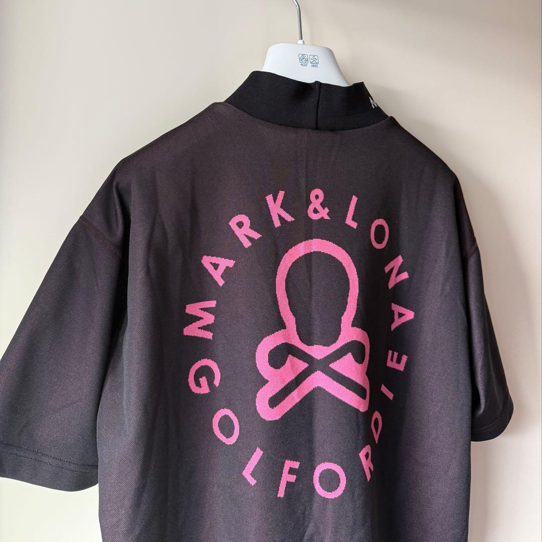 美品 ★ MARK&LONA モックネック 黒 シャツ マーク&ロナ 正規品