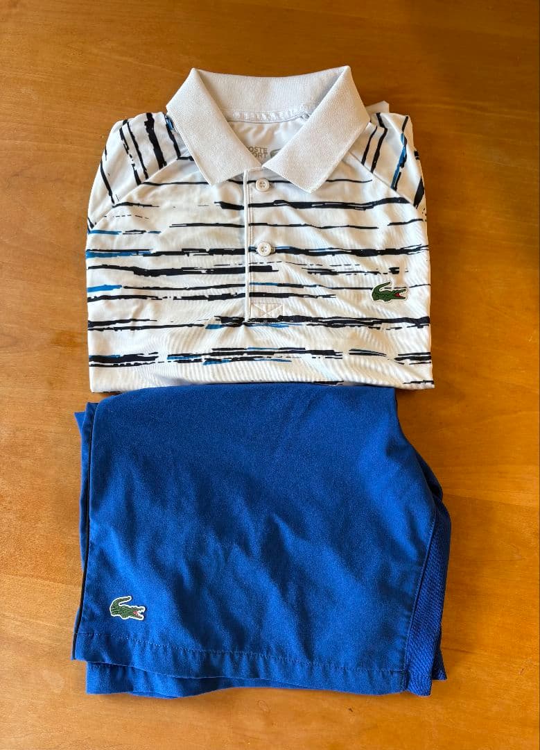 LACOSTE ジョコビッチモデル テニスウェア（シャツ、パンツセット）
