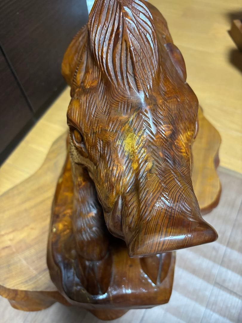 屋久杉猪置物