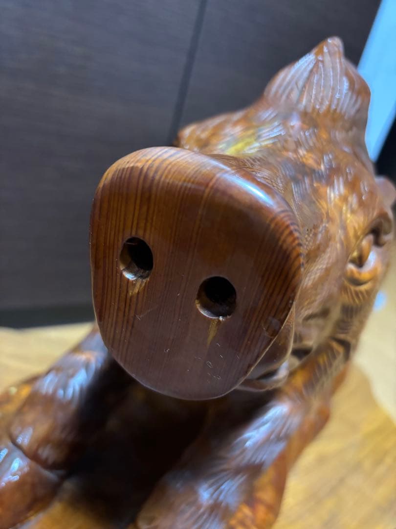 屋久杉猪置物