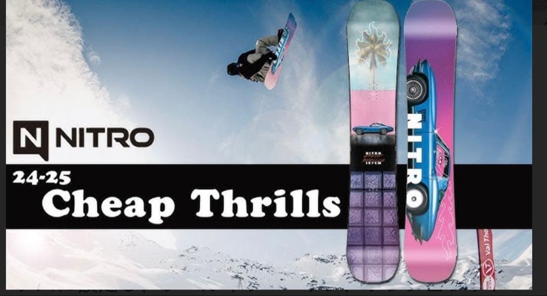 NITRO Cheap Thrills 24-25 スノーボード　使用回数少ない
