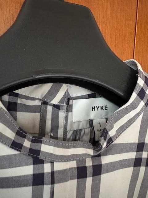 HYKE チェック BIB FRNT ワンピース 定価4万2900円