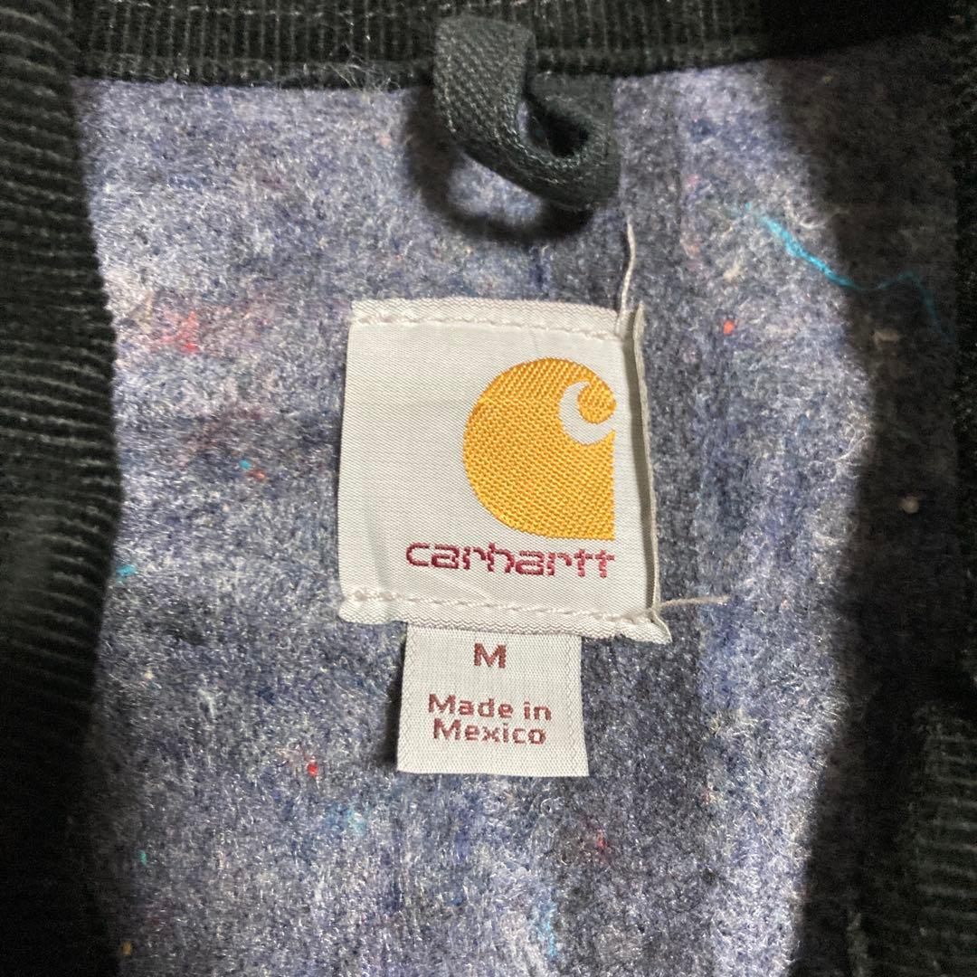 Carhartt ブラックジャケット コーデュロイ襟