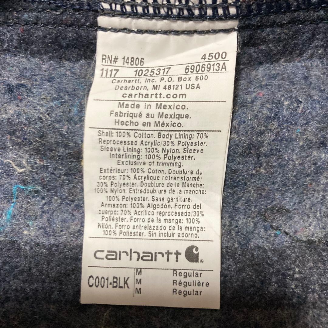 Carhartt ブラックジャケット コーデュロイ襟