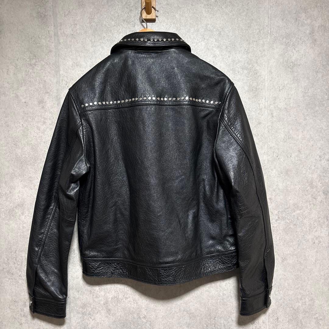 ZARA ザラ スタッズ付きレザー リラックスフィットジャケット M