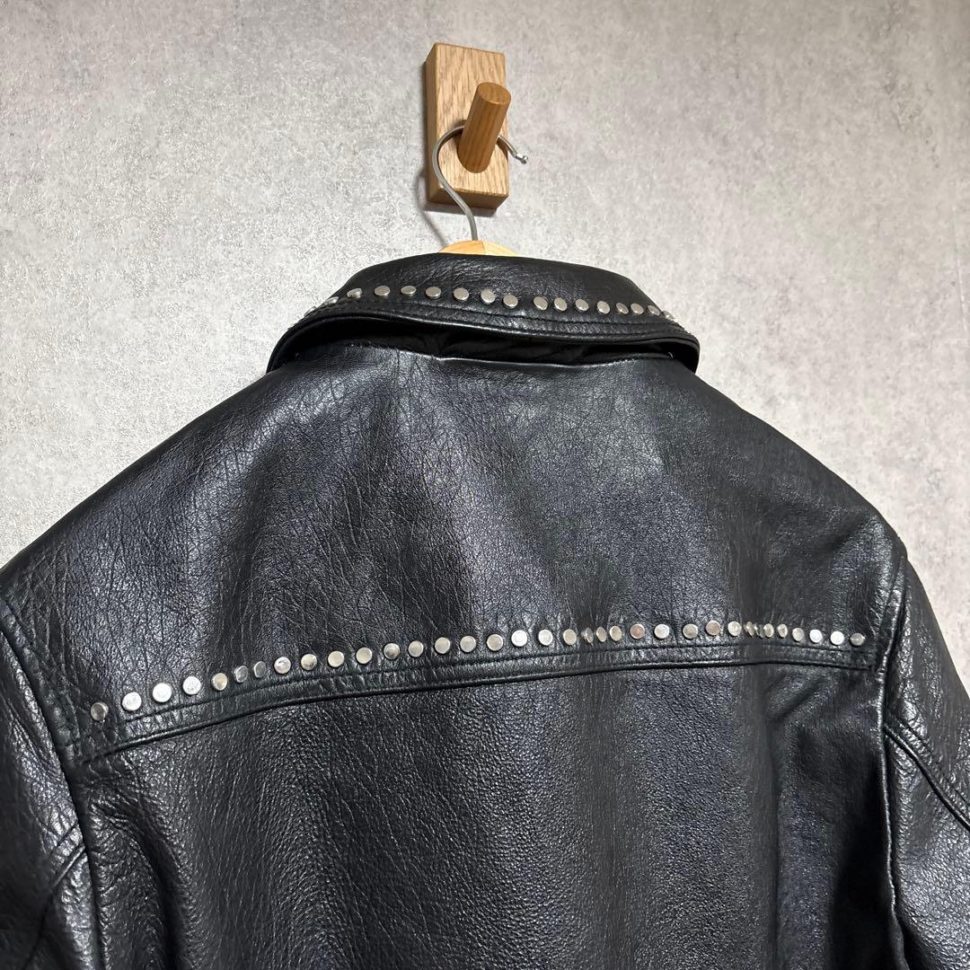 ZARA ザラ スタッズ付きレザー リラックスフィットジャケット M