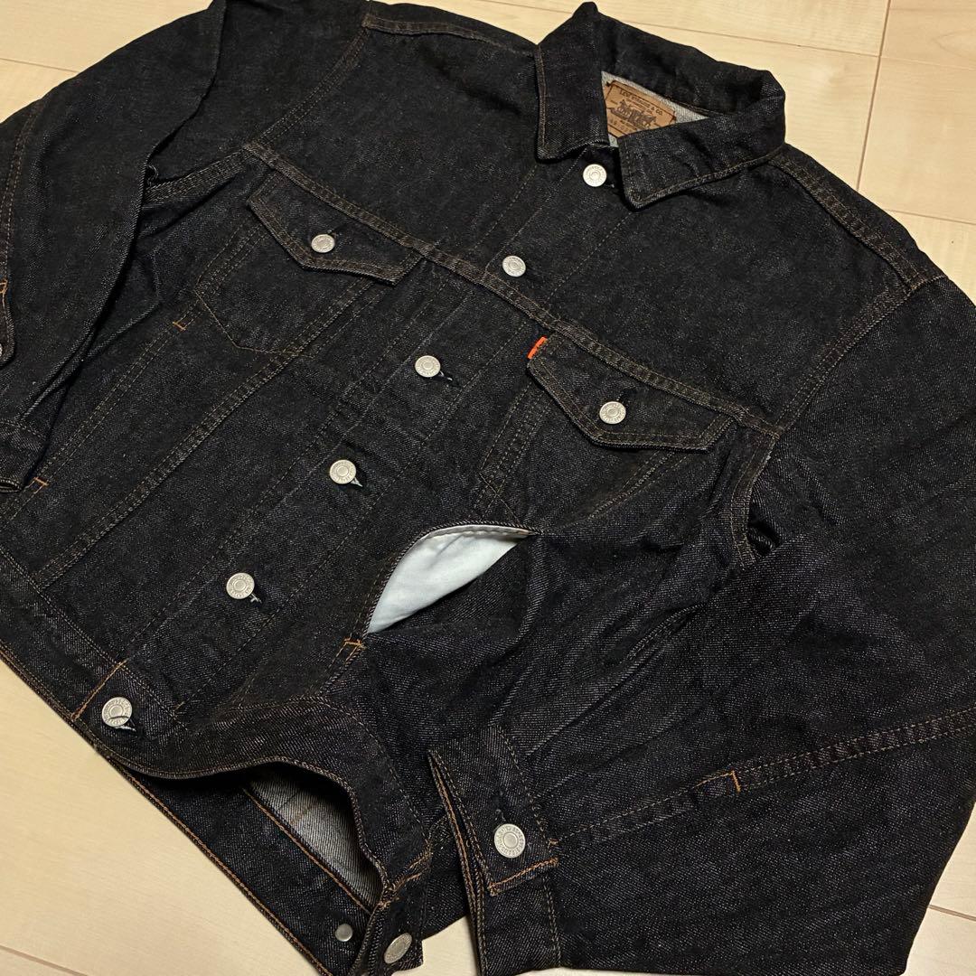 LEVIS デニムジャケット 先染め ブラック 70649 M