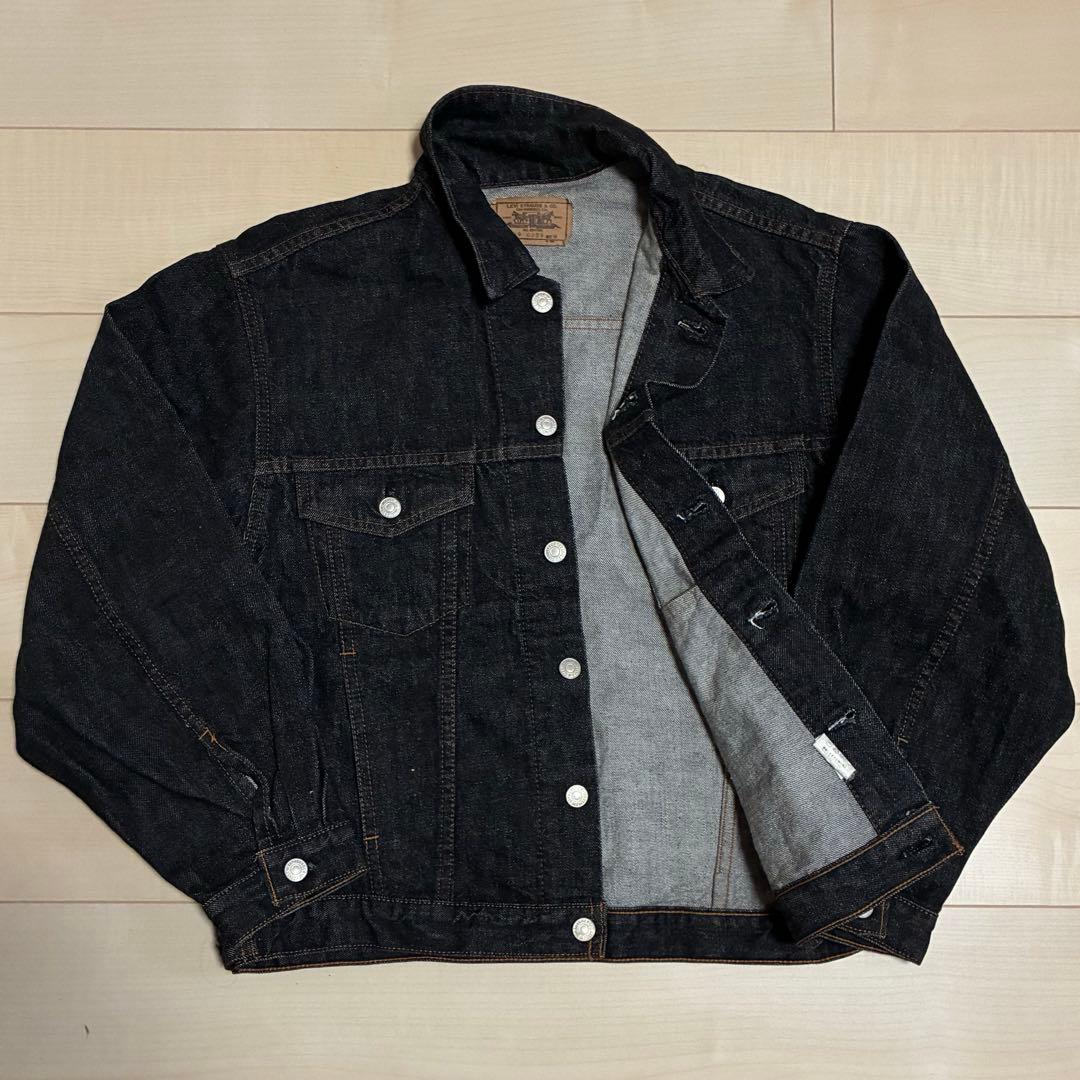 LEVIS デニムジャケット 先染め ブラック 70649 M