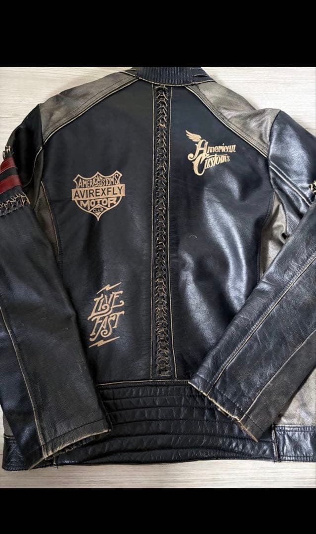 b*u様 AVIREXFLY レザージャケット 2XL