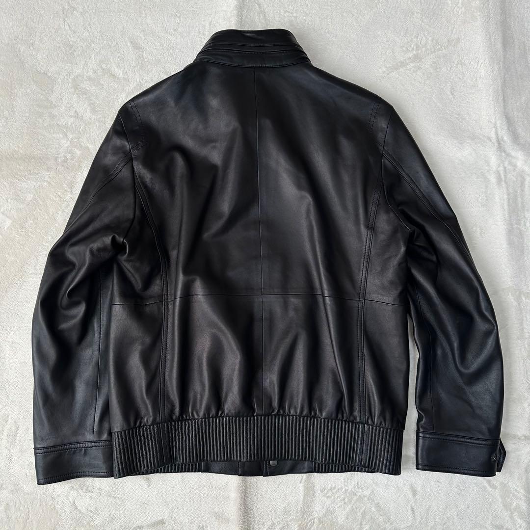 BURBERRY バーバリー ノバチェック レザージャケット シングル ブラック