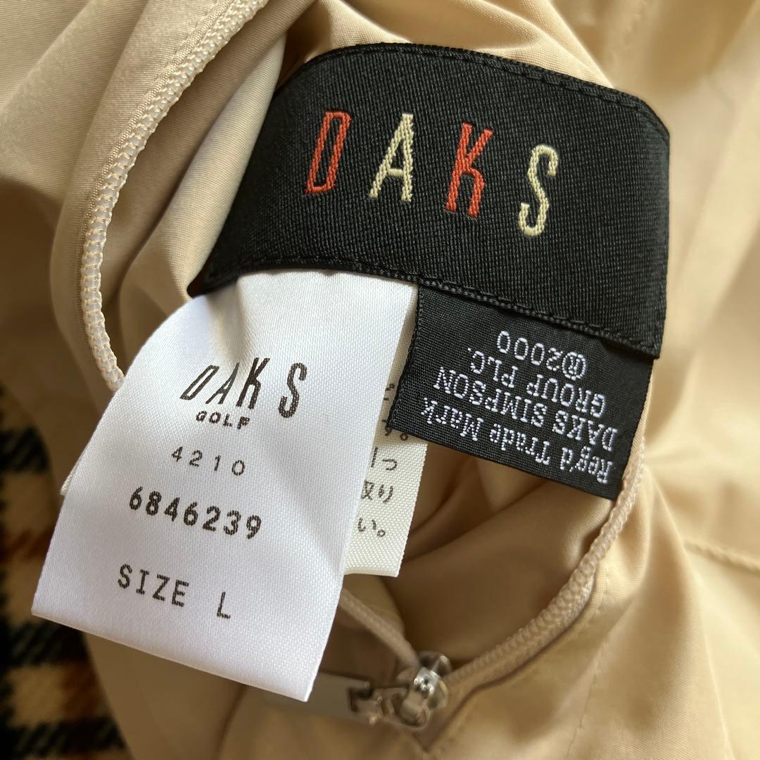 DAKS GOLF ダックス ゴルフ 中綿ジャケット チェック裏地フリース　L