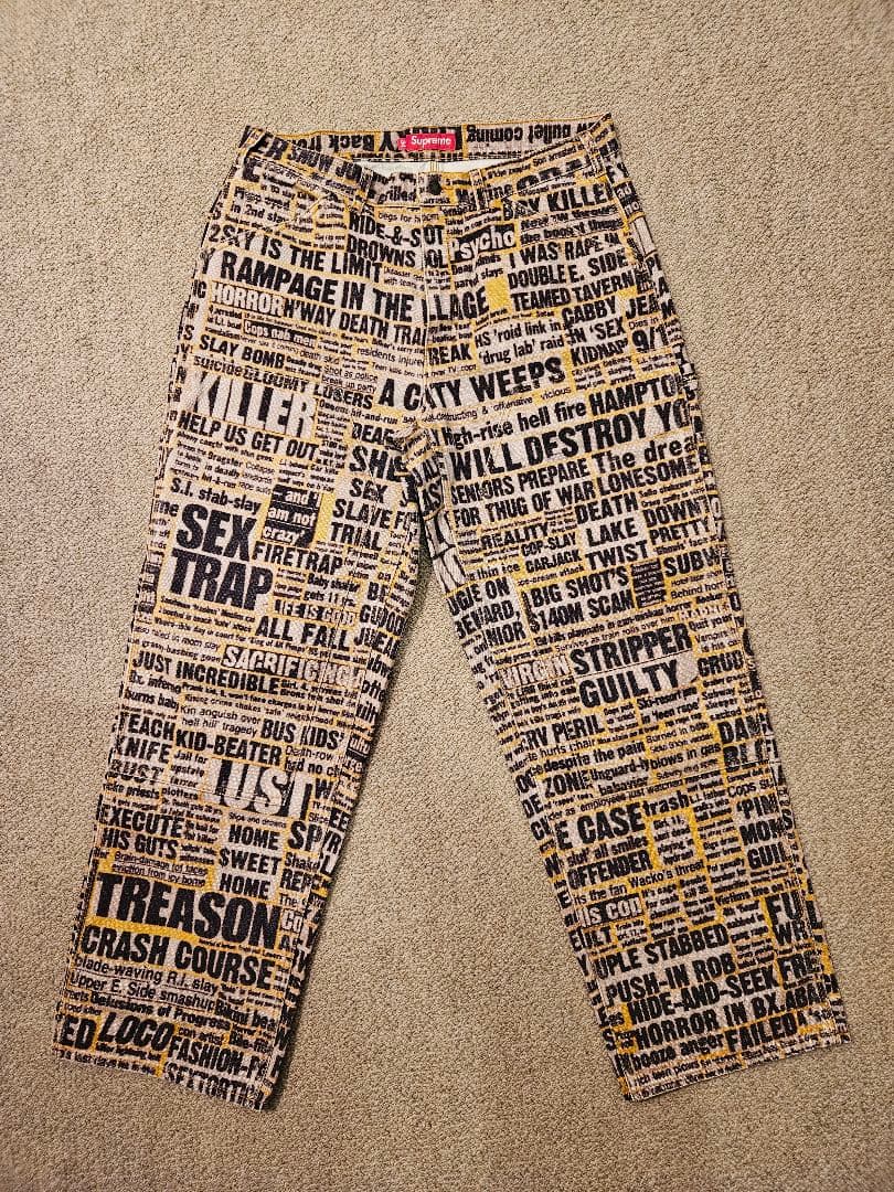 美品34 シュプリーム ダッシュスノー Double Knee Pant