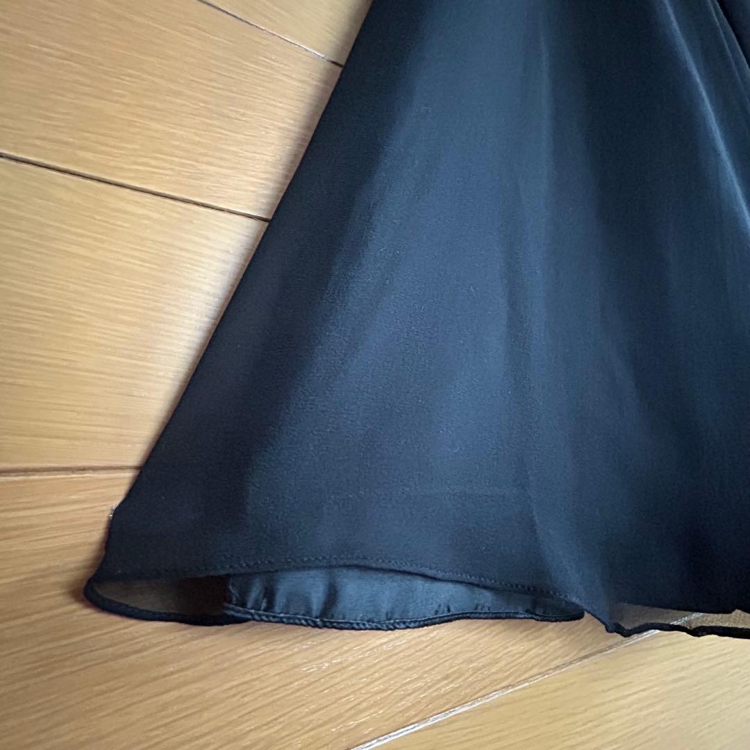【新品】シルク100% 赤×黒 ビーズスパンコール装飾 マキシ丈ドレス ダンス