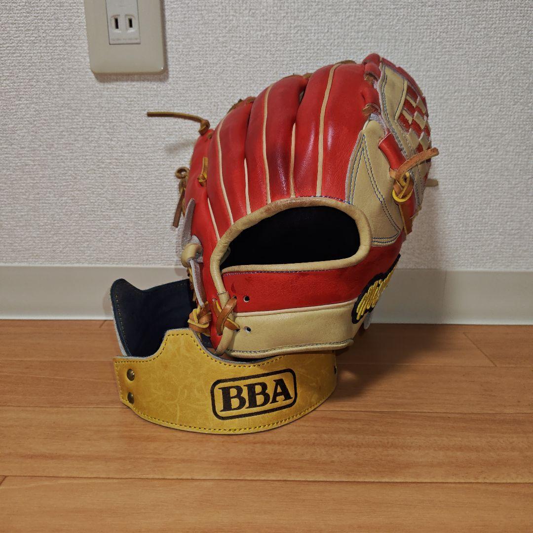 最終価格 ミヤマ 硬式軟式兼用 内野手用 オリジナル グローブ 湯もみ型付加工済