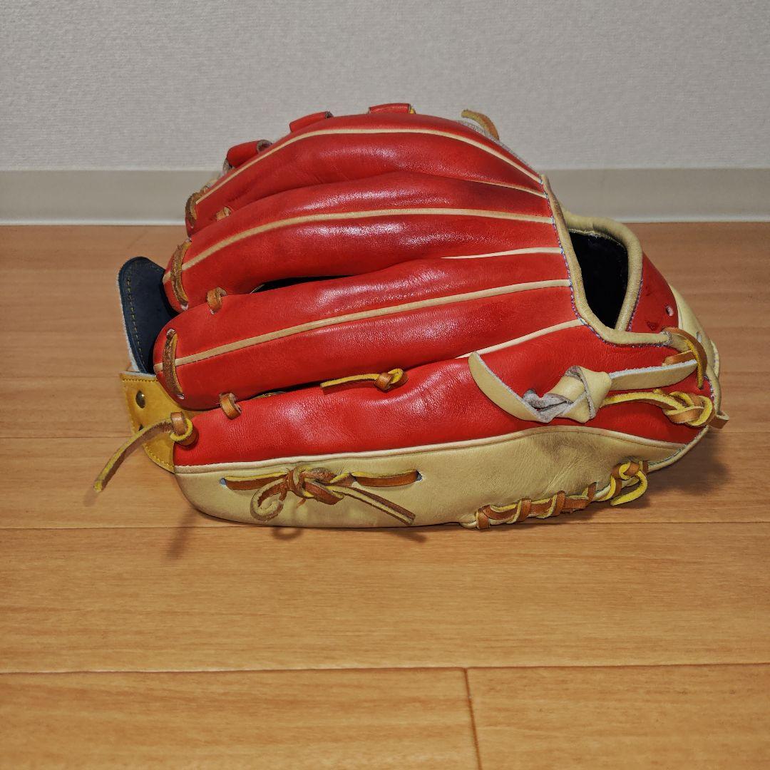 最終価格 ミヤマ 硬式軟式兼用 内野手用 オリジナル グローブ 湯もみ型付加工済