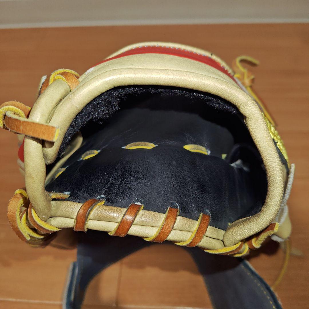 最終価格 ミヤマ 硬式軟式兼用 内野手用 オリジナル グローブ 湯もみ型付加工済