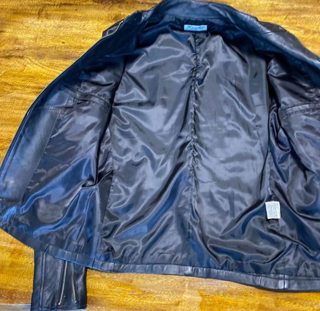 Men's Bigi メンズ レザージャケット ライダースジャケット ブラック
