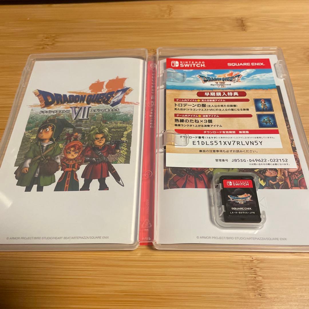 Switch ドラゴンクエスト7 Reimagined 早期特典使用済