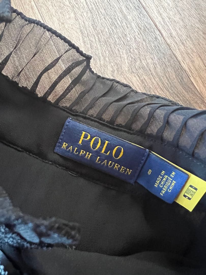 試着のみPolo Ralph Lauren レースプリーツロングワンピース