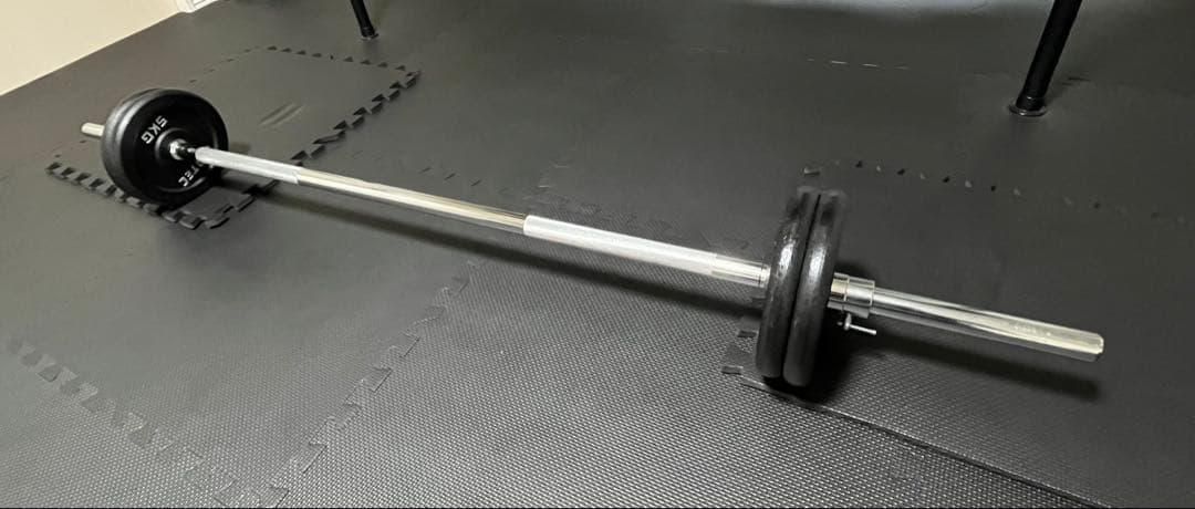 バーベルシャフト160cm(IROTEC) + 5kgプレート×4枚