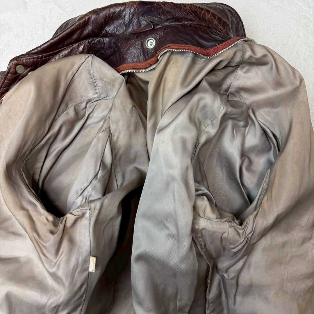 80s L相当 SCHOTT A-2 ボアライナー 2way レザージャケット