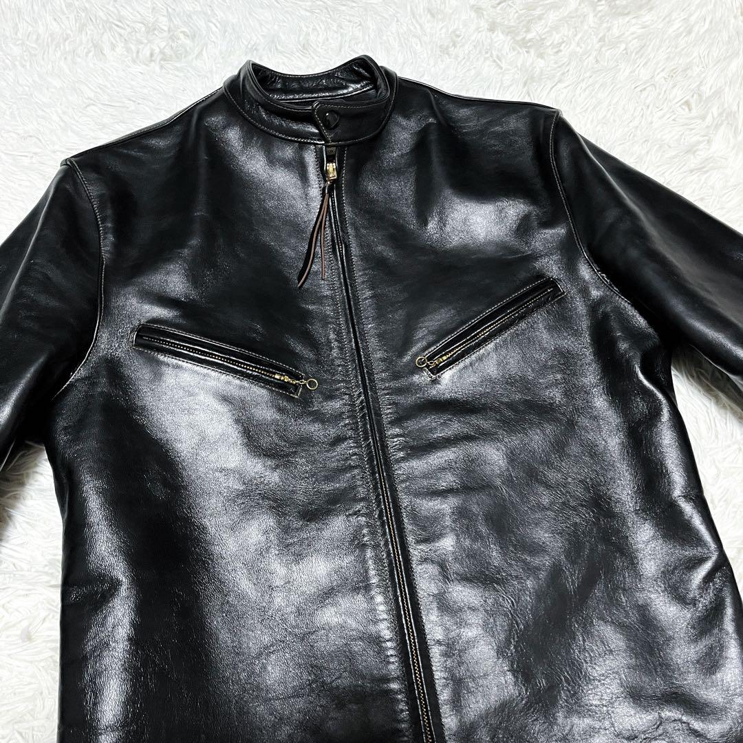極美品 トイズマッコイ レザージャケット ホースハイド 馬革 シングルライダース