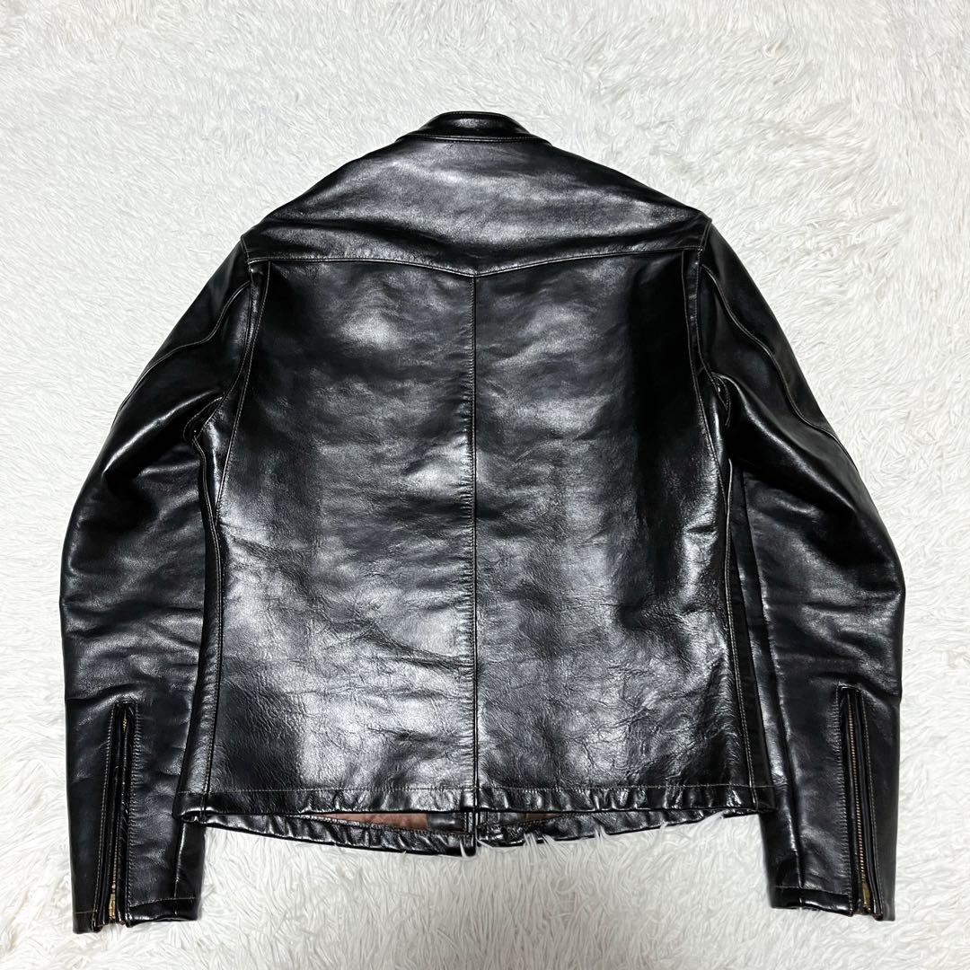 極美品 トイズマッコイ レザージャケット ホースハイド 馬革 シングルライダース