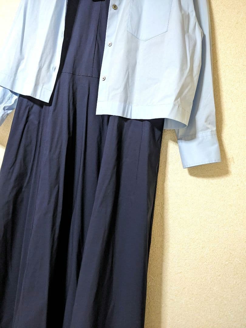 23区　ロングワンピース　完売　アンサンブル　シャツ　大きいサイズ　セットアップ