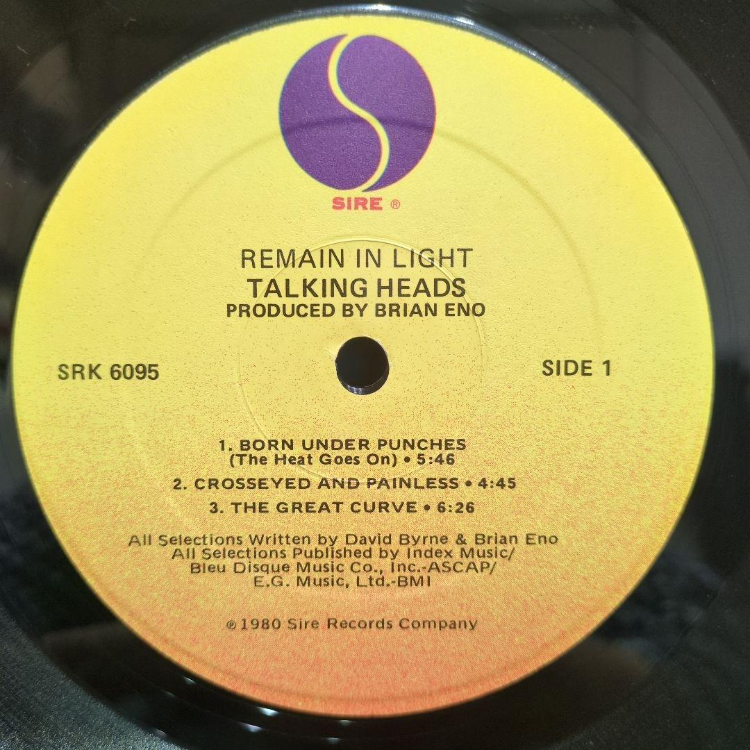美盤 USオリジナル盤　トーキング・ヘッズ　Remain In Light