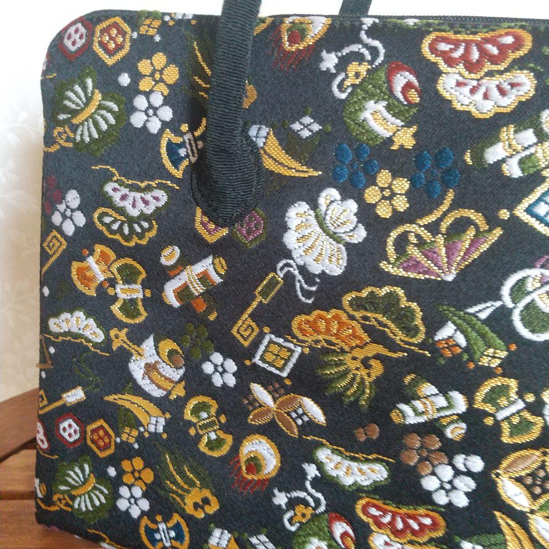 ◆中古品 宝尽くし 利休バッグ 黒